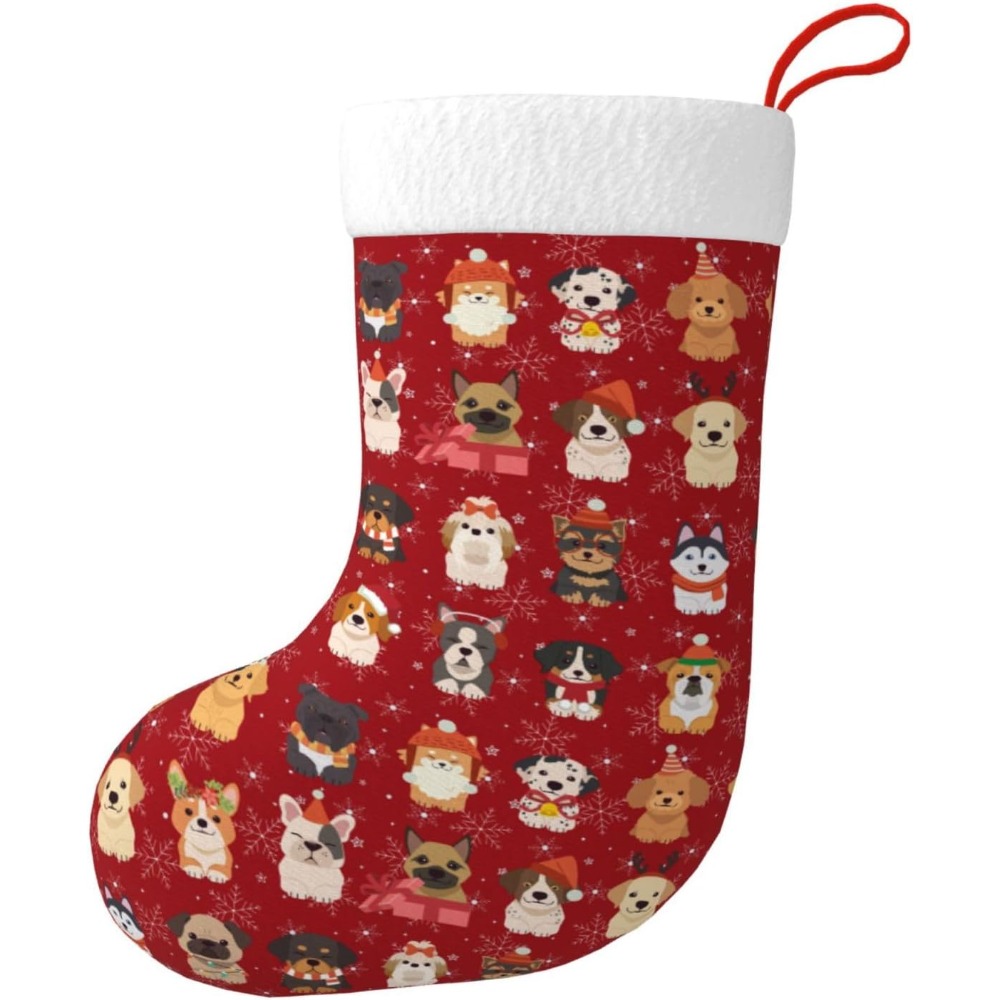 Christmas Stocking Hanging - Simpatici cani di Natale Calze natalizie