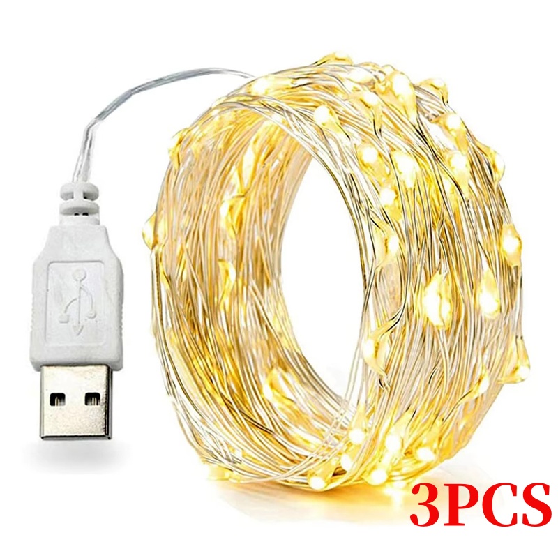 Led Fairy String Lights - 3 pz 5/10/20M filo di rame