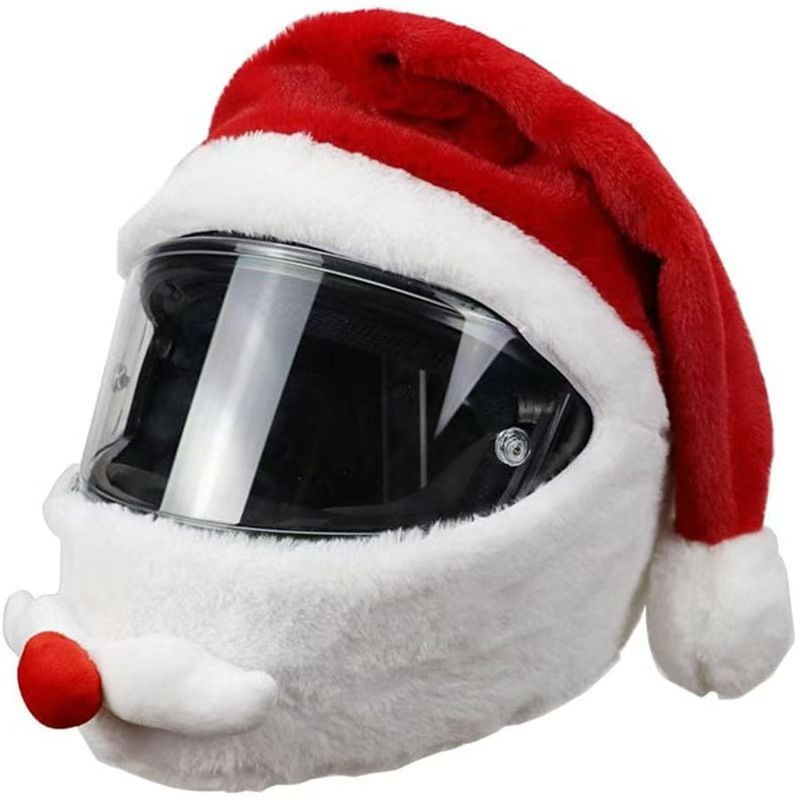 Santa Hat Plush - Copricasco di Natale in Peluche a