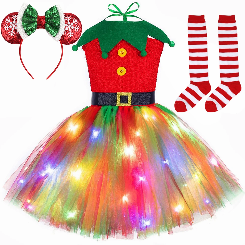 Abito tutù natalizio Abito da  - Elf Costume Christmas recensione e prezzo
