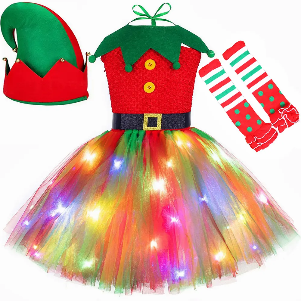 Abito tutù natalizio Abito da  - Elf Costume Christmas recensione e prezzo