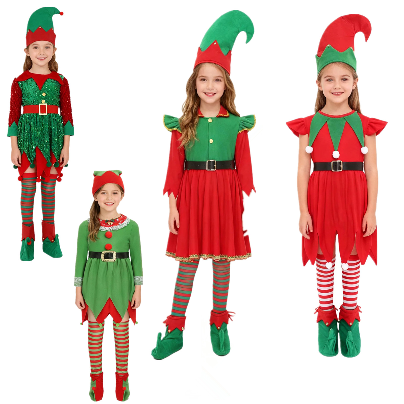 Costume da elfo per ragazza di - Elf Costume Christmas recensione e prezzo