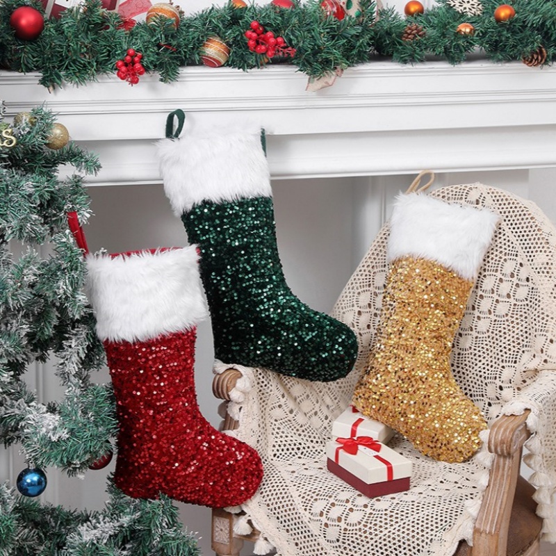 Calze di Natale con Paillettes - Christmas Stocking Hanging recensione e prezzo