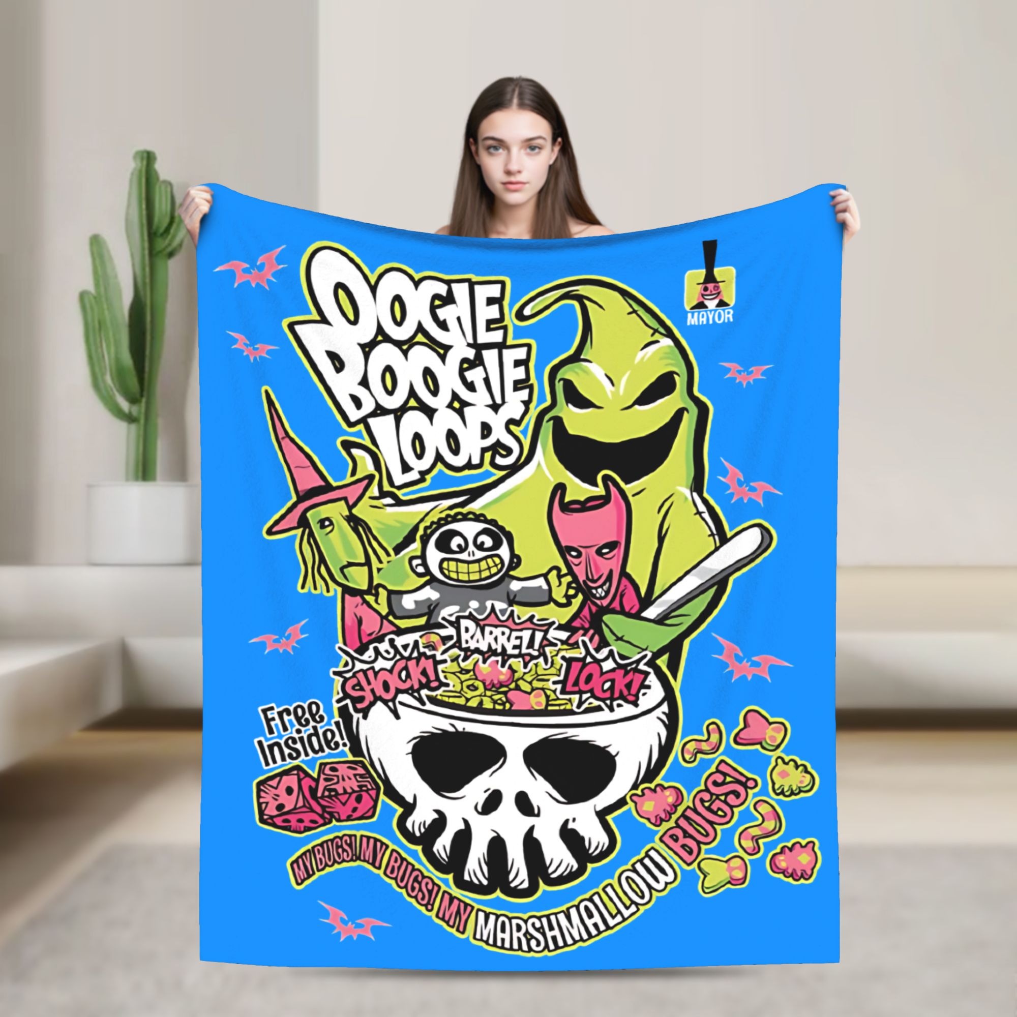 Coperta in pile corallo Oogie  - Christmas Throw Blanket recensione e prezzo